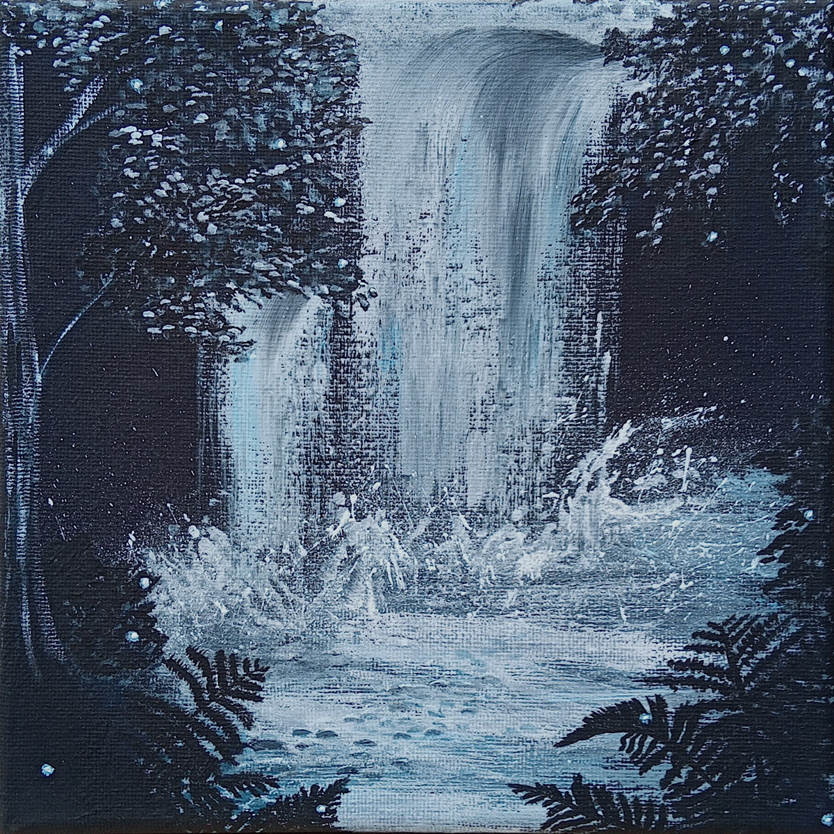 Waterval bij maanlicht – klein Waterval bij maanlicht - klein